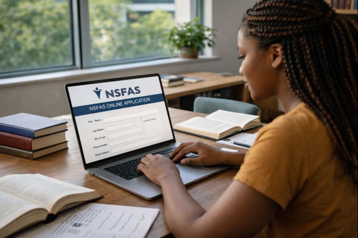 South African student applying online for NSFAS funding in 2026